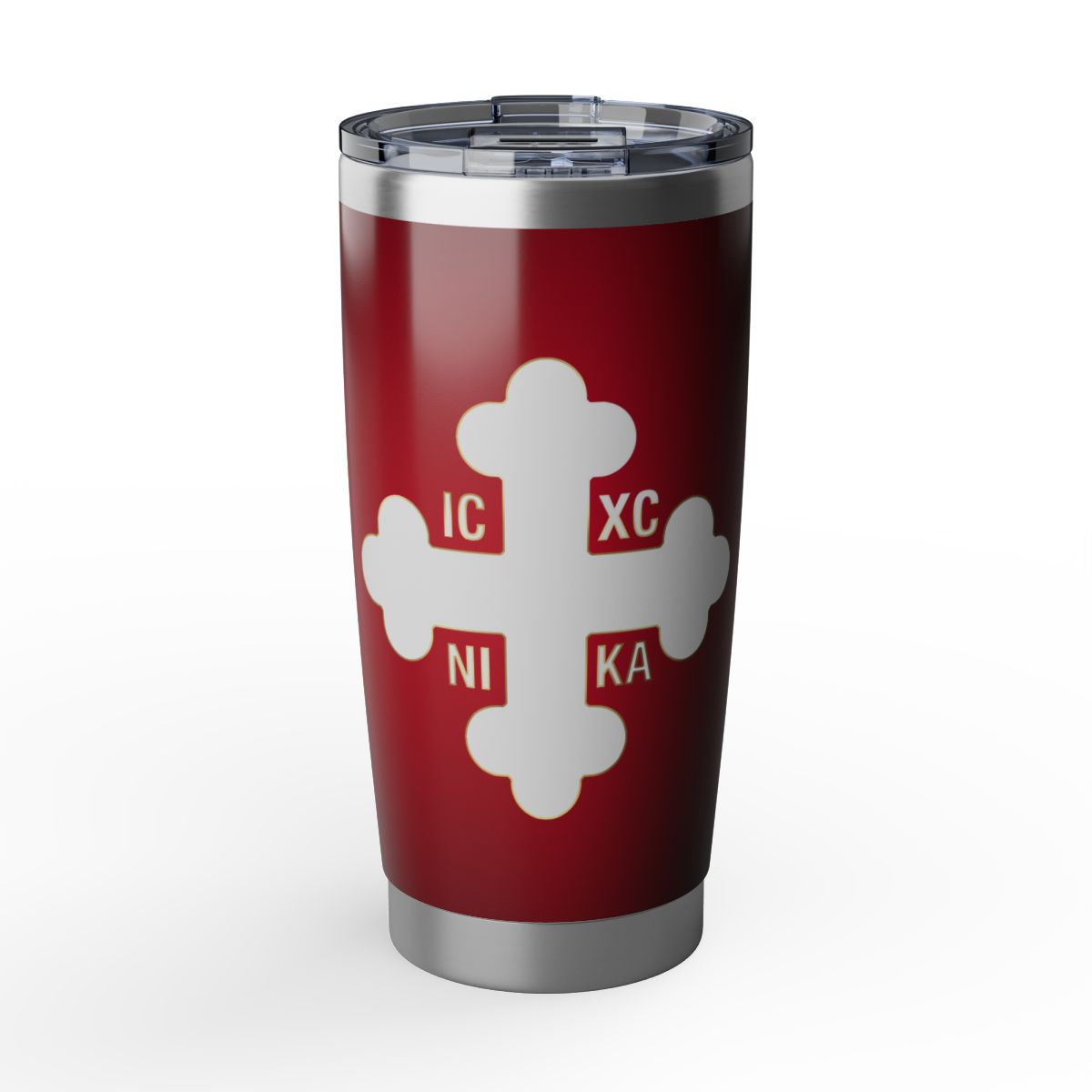 Greek Orthodox Cross White Red 20oz Insulated Tumbler