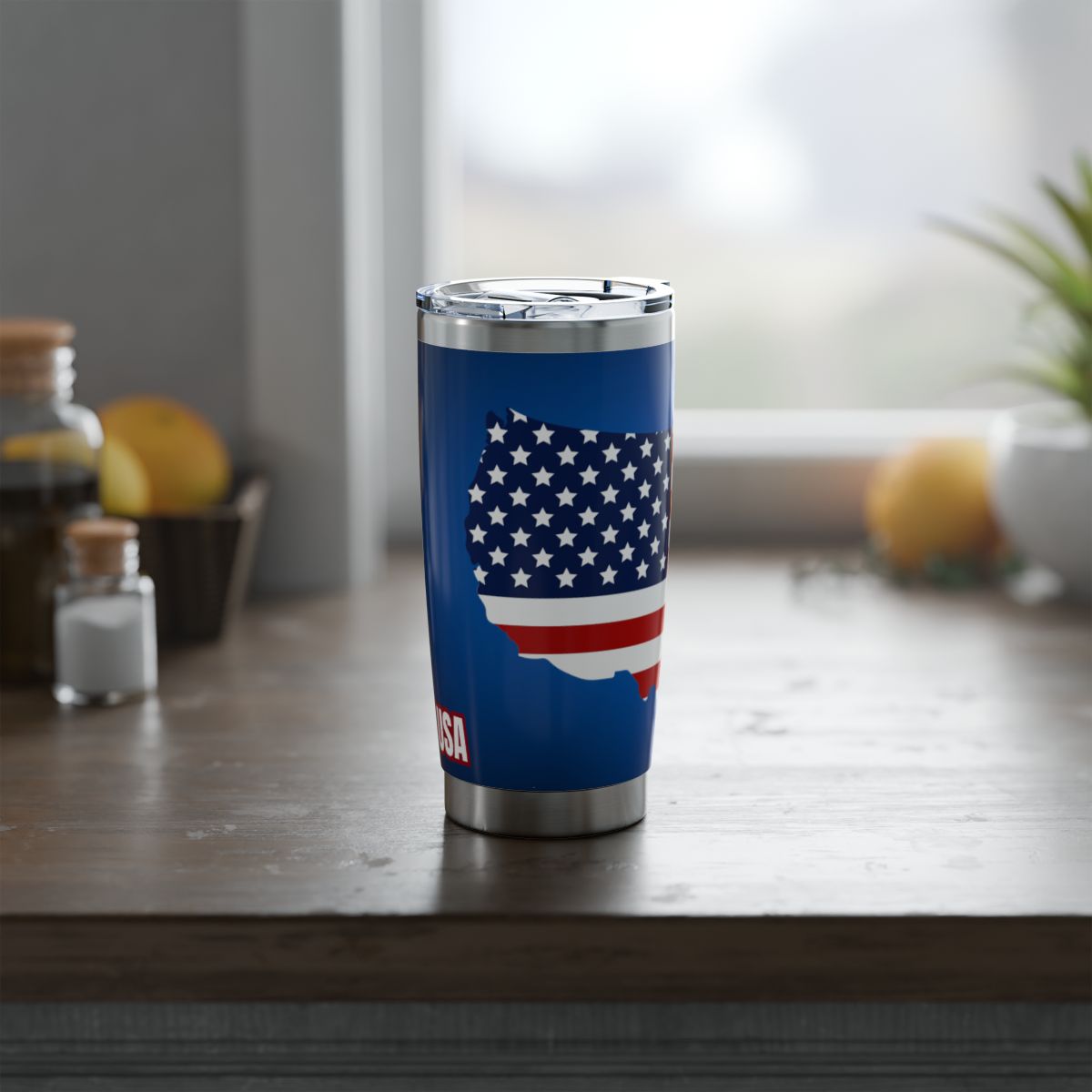 USA Flag Map 20oz Stainless Steel Tumbler