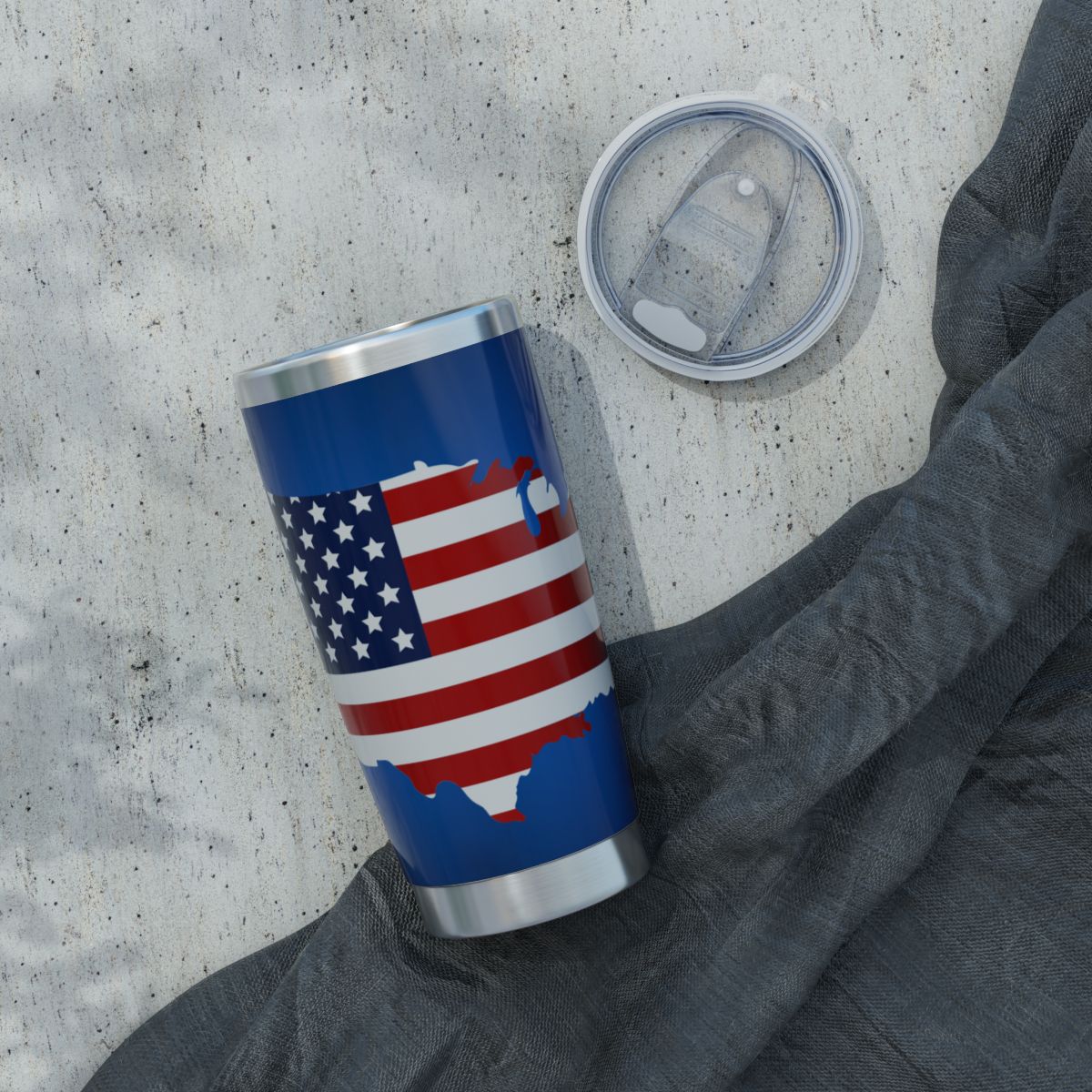 USA Flag Map 20oz Stainless Steel Tumbler