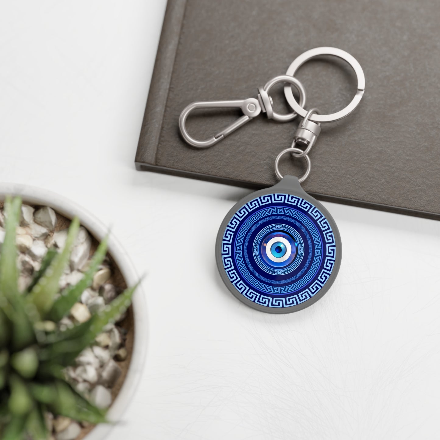 Evil Eye Dark Blues Keychain