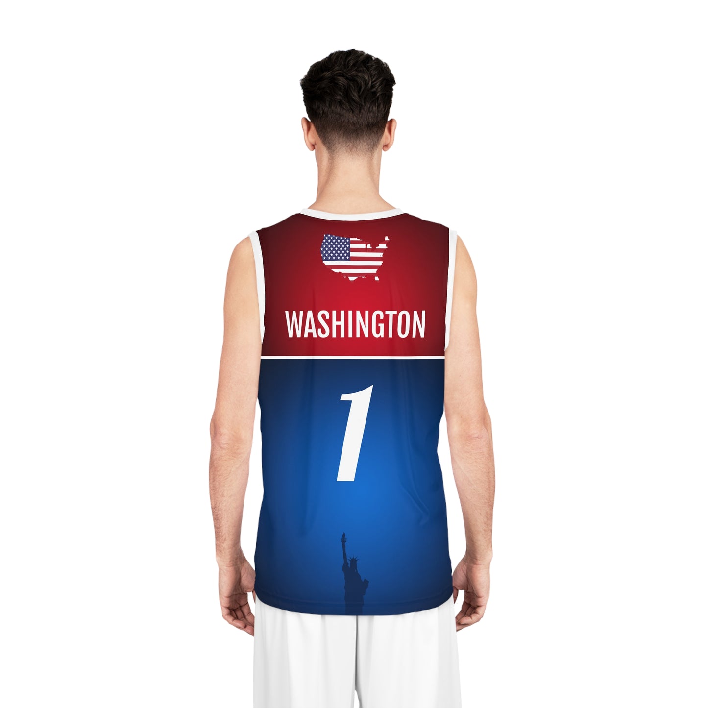 USA 1776 Red Blue Basketball Jersey