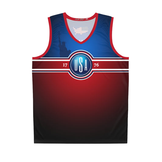 USA Red Blue Washington Basketball Jersey