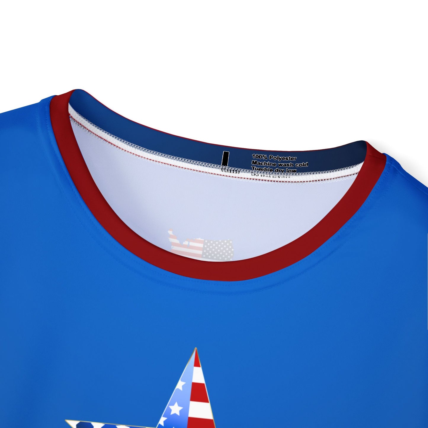 USA Star Soccer Jersey Blue Red Trim