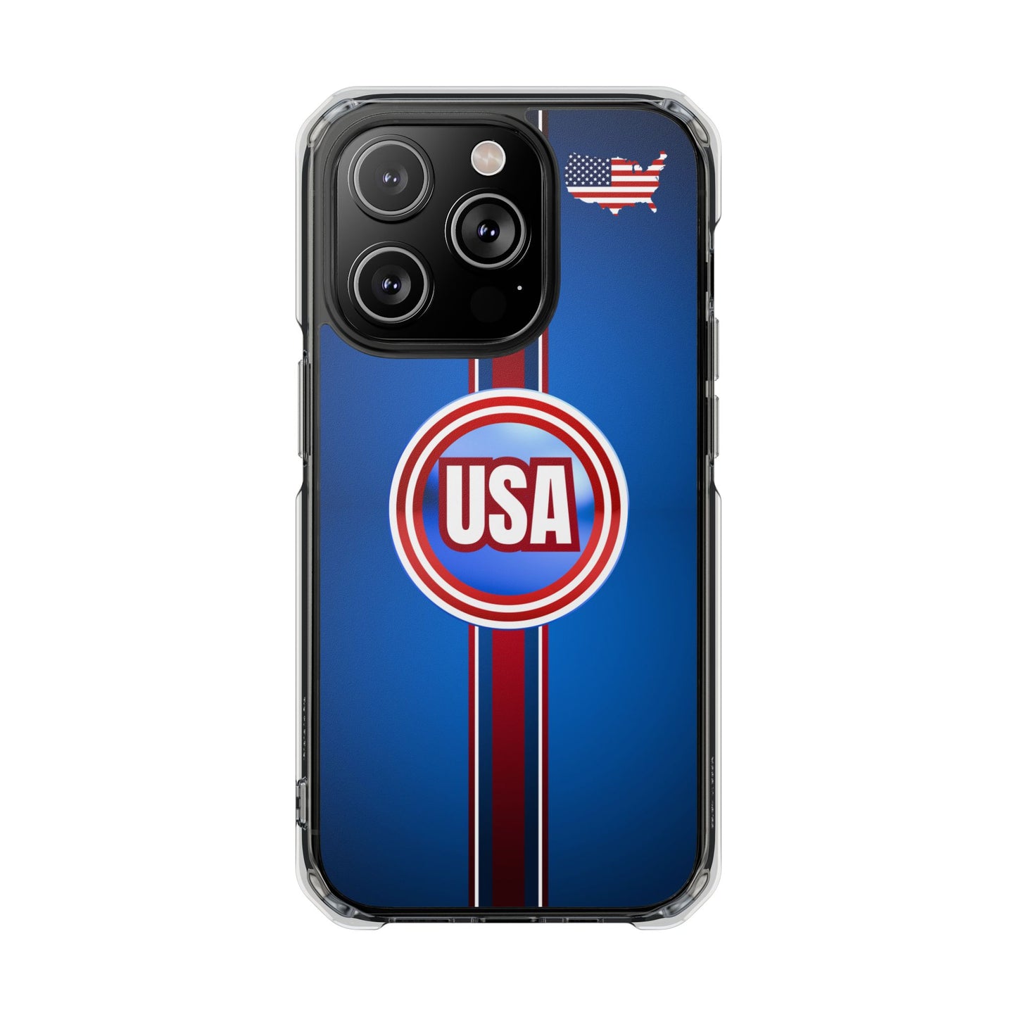 USA Magnetic Clear Impact Phone Case