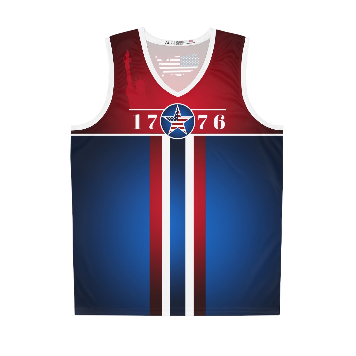 USA 1776 Red Blue Basketball Jersey