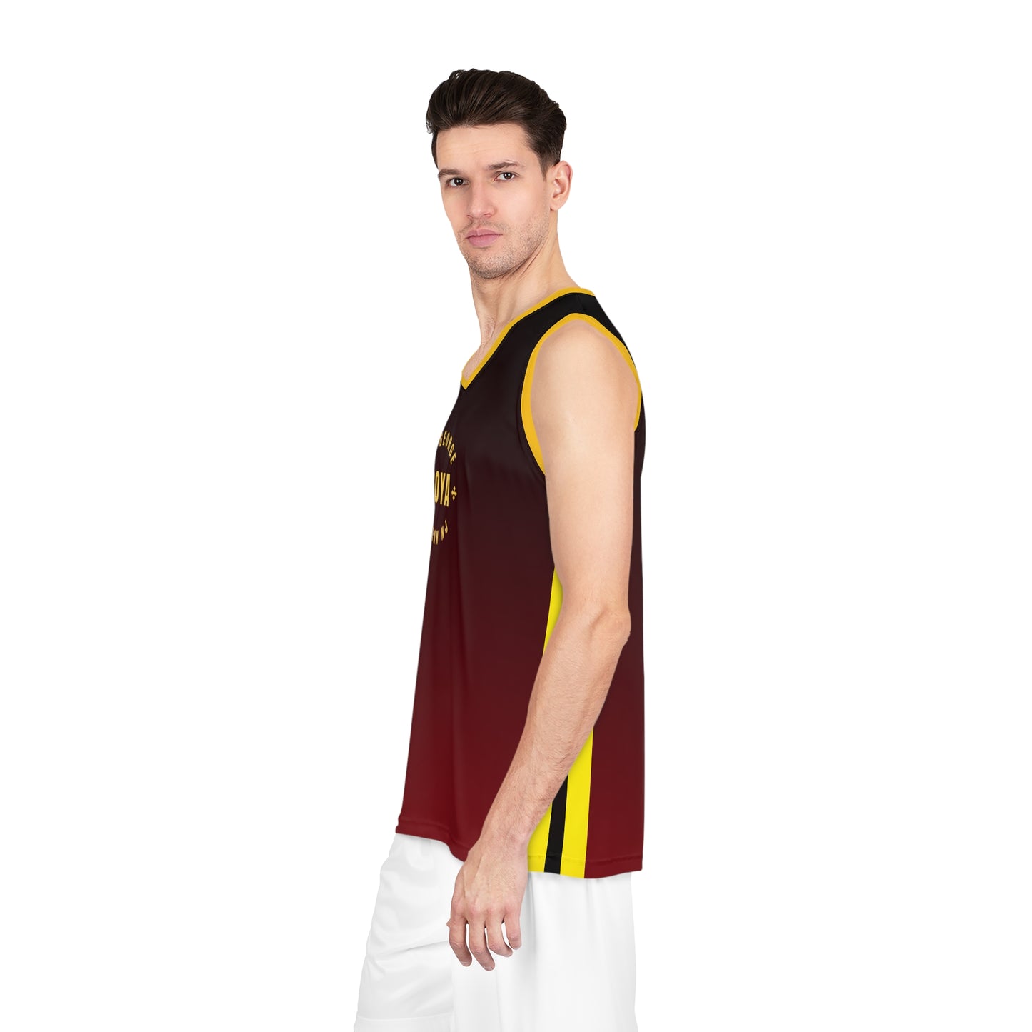 St George GOYA Maroon Yellow Basketball Jersey