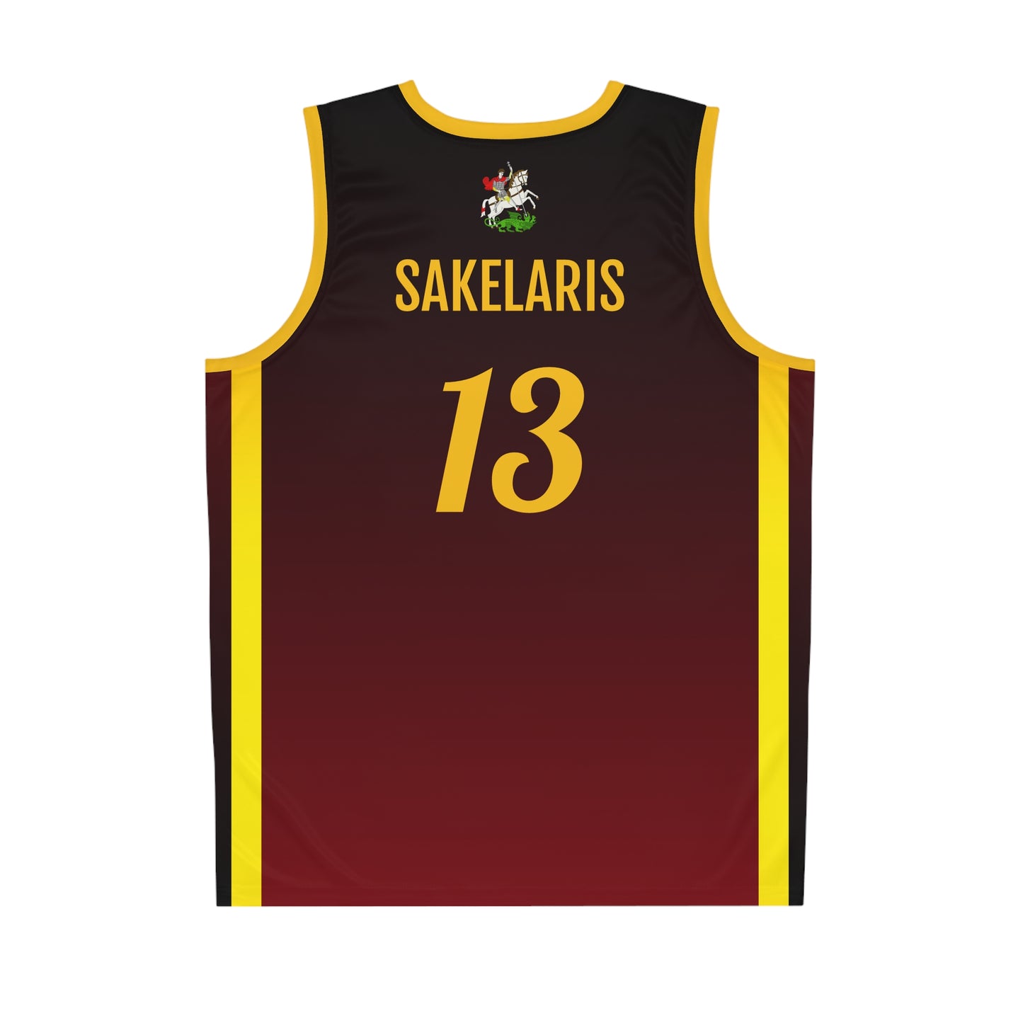 St George GOYA Maroon Yellow Basketball Jersey