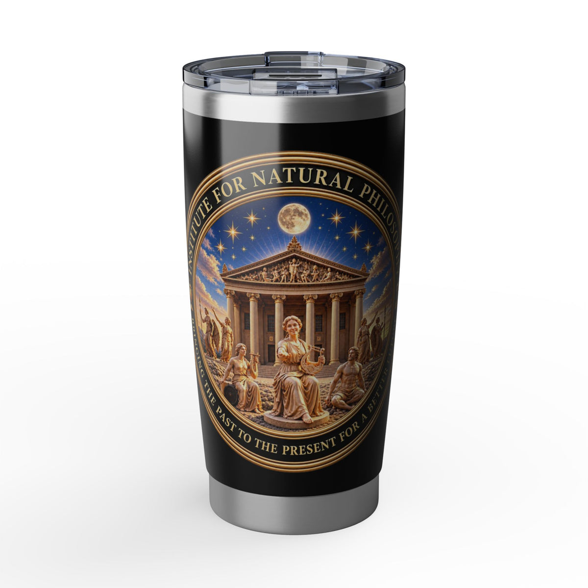 Institite for Natural Philosophy Logo Gold 20oz Insulated Travel Cup