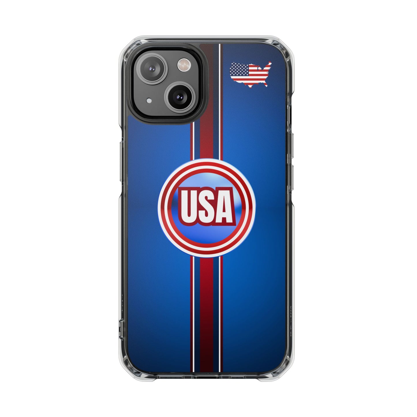 USA Magnetic Clear Impact Phone Case