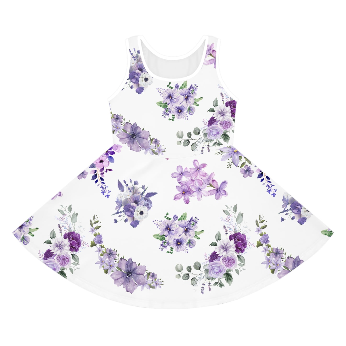 Floral Purple Girls' Sleeveless Sundress Kiki Collection