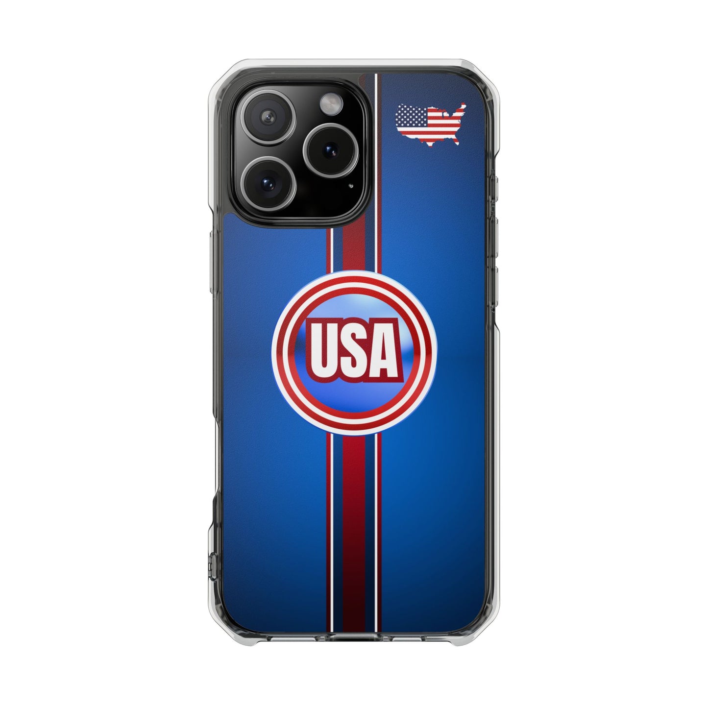 USA Magnetic Clear Impact Phone Case