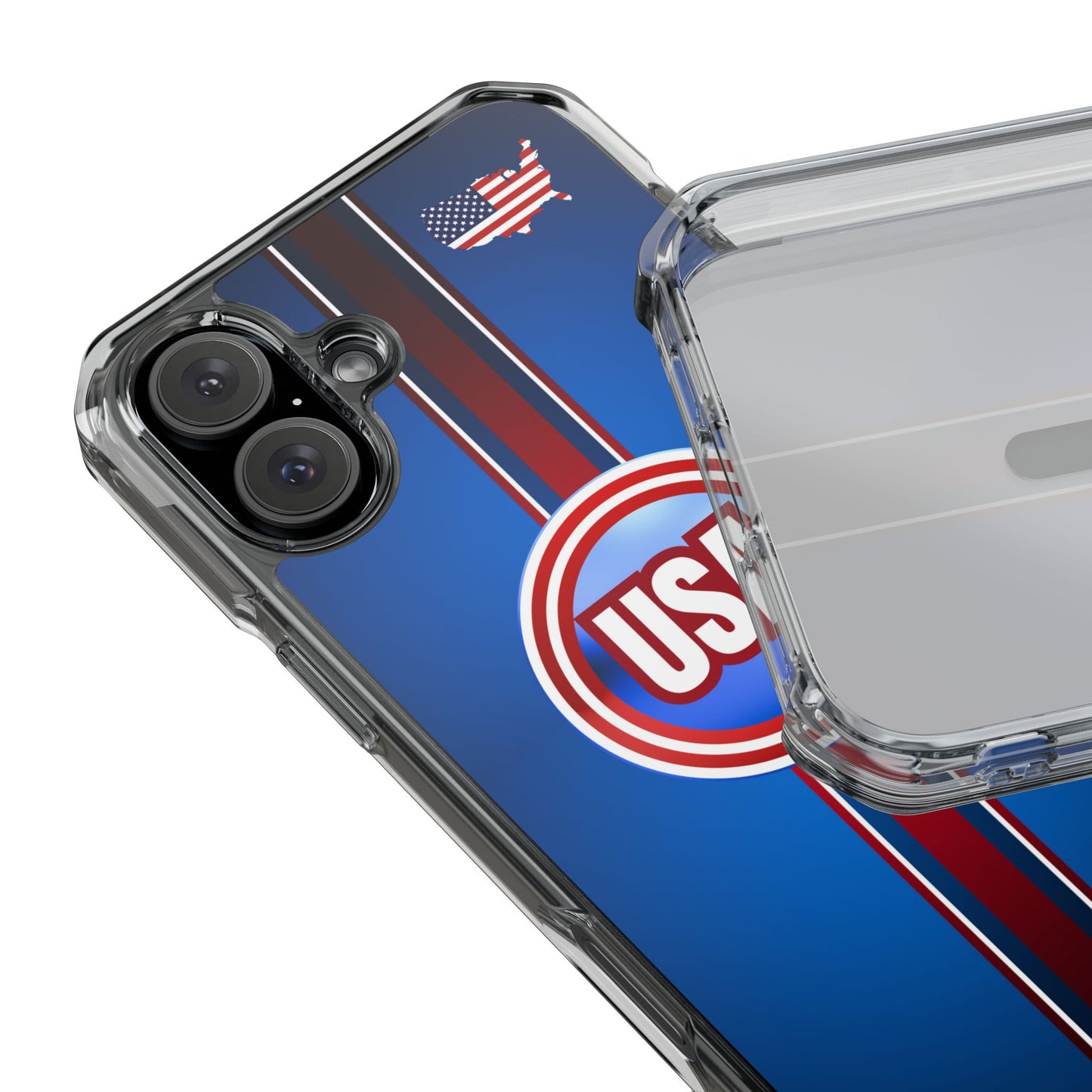 USA Magnetic Clear Impact Phone Case