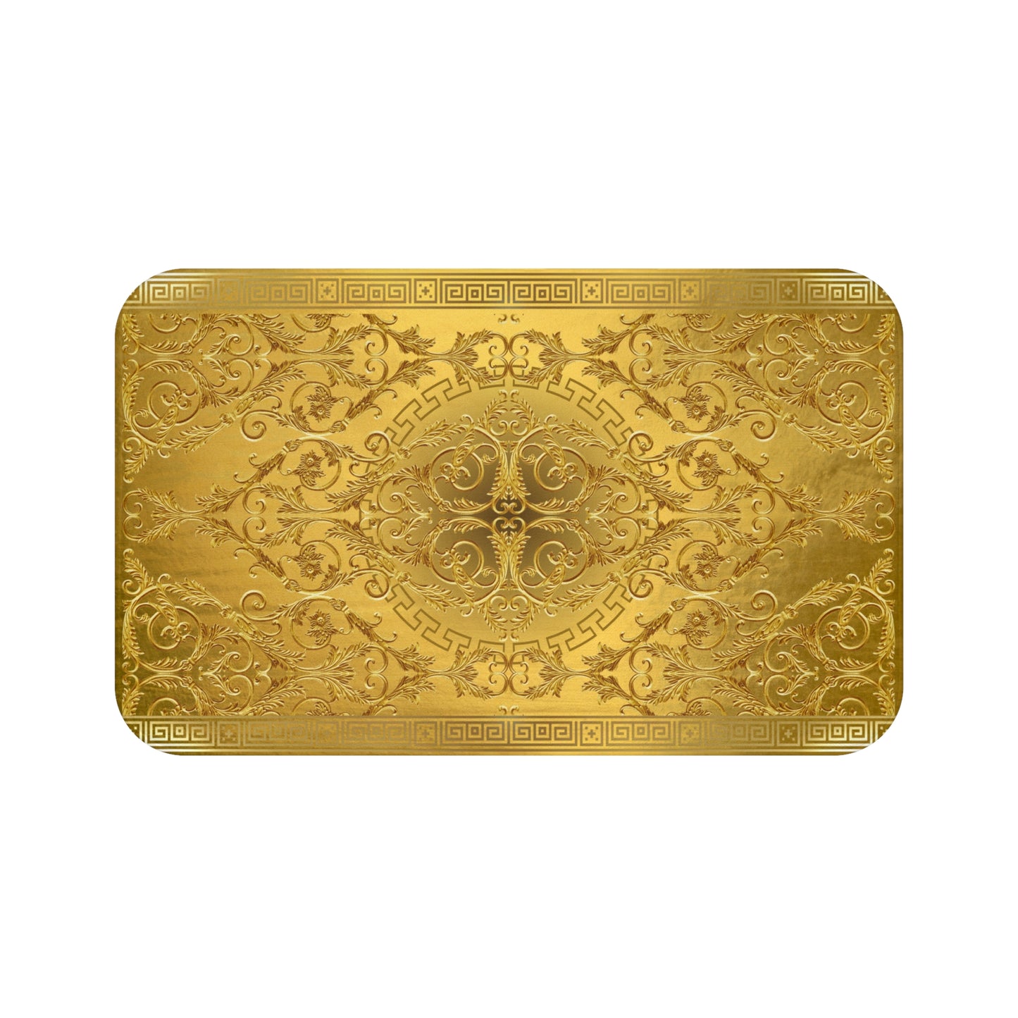 Gold Baroque Greek Key Bath Mat