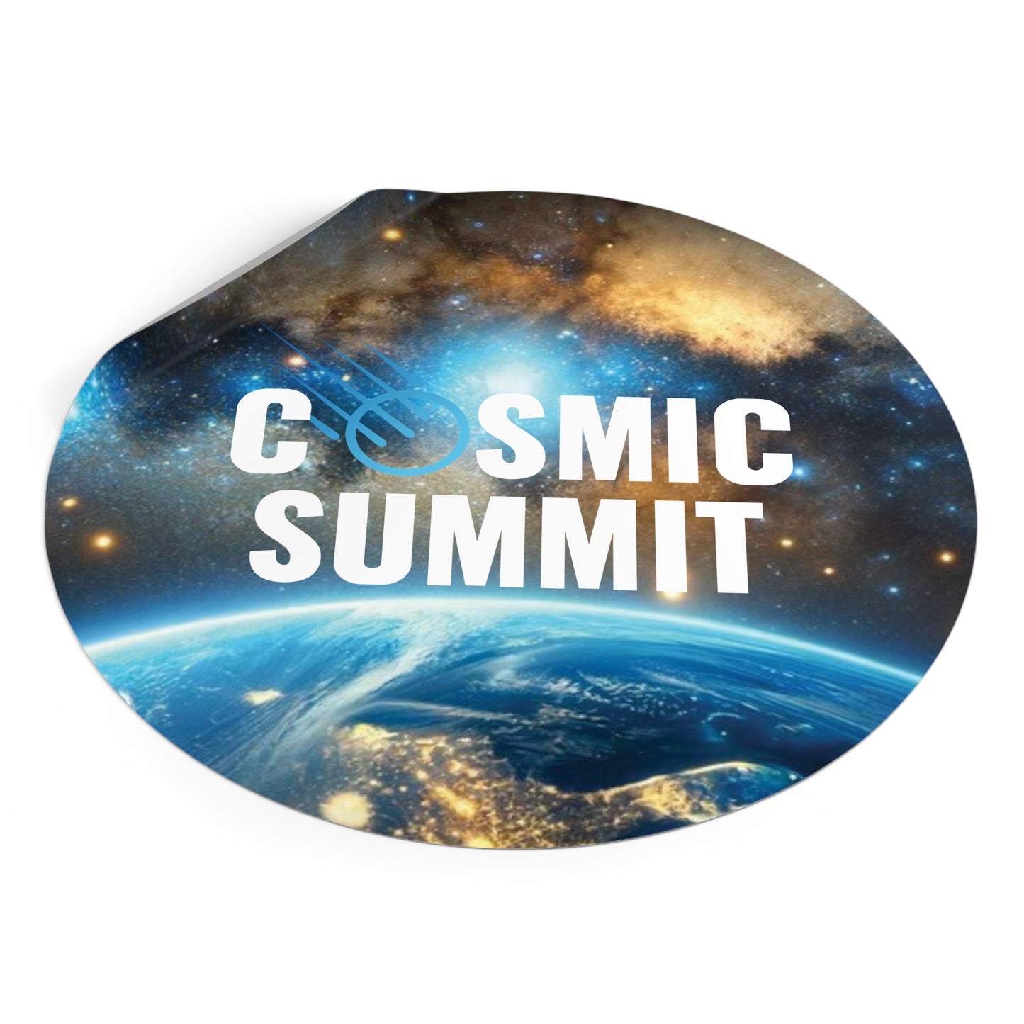 Cosmic Summit Round Vinyl Stickers