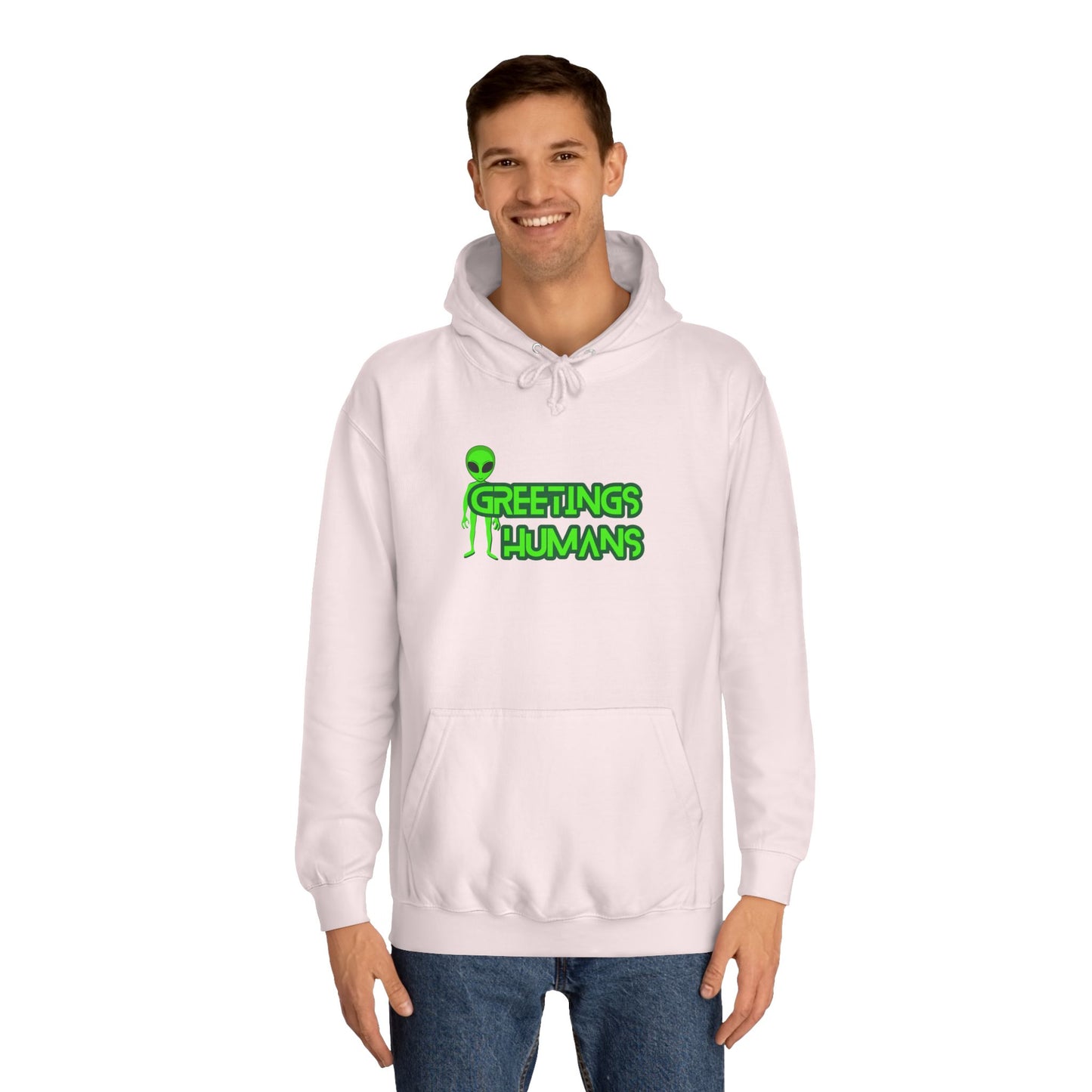 Greetings Humans Unisex College Hoodie