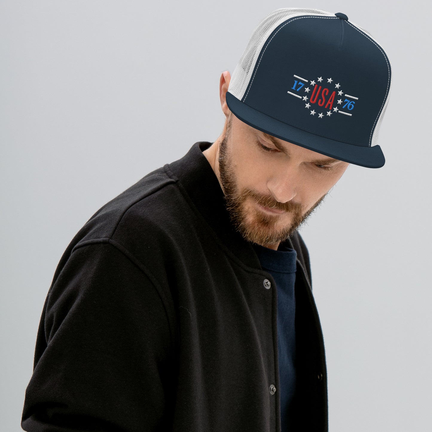 USA 1776 High Profile Trucker Cap