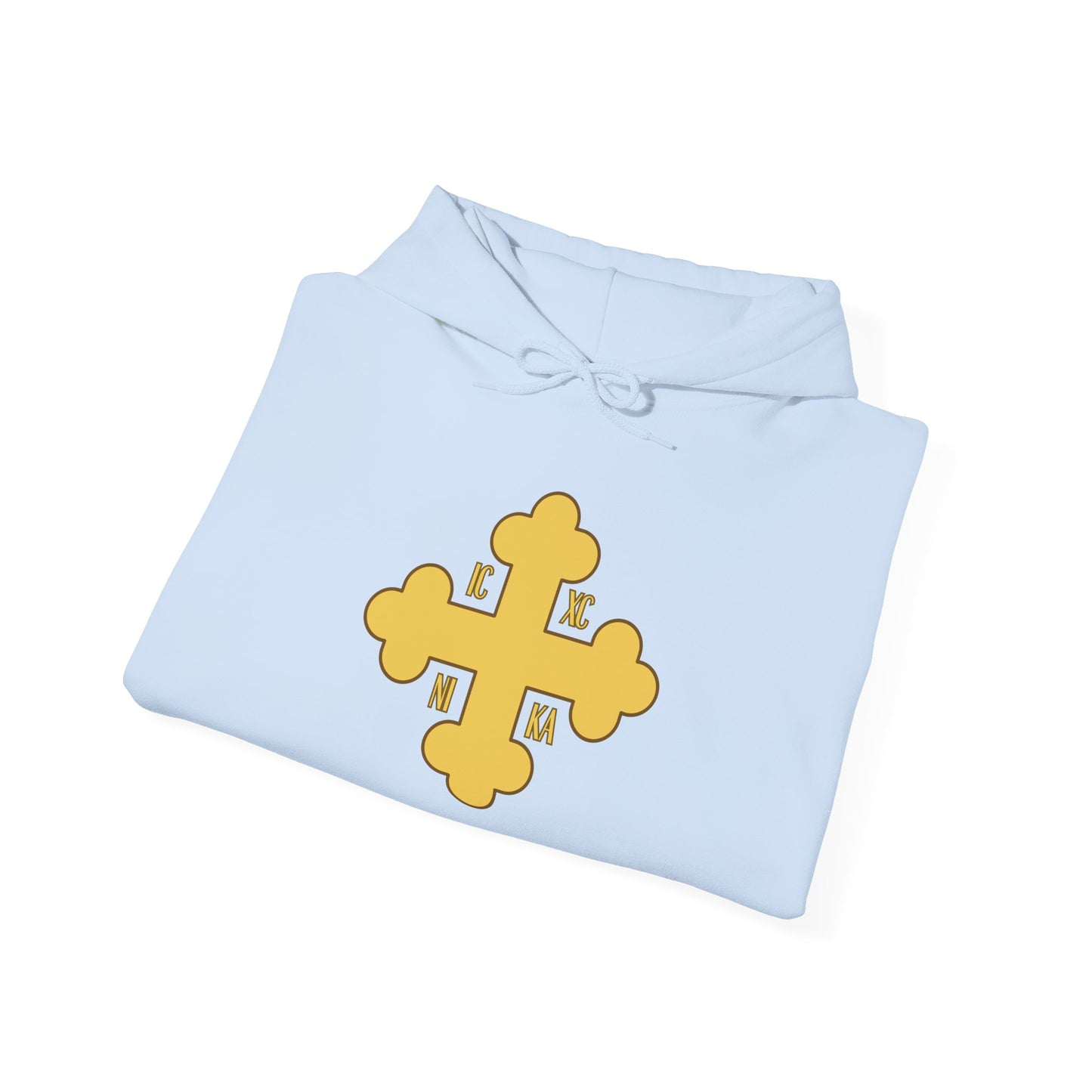Greek Orthodox Cross Gold GOYA Unisex Heavy Blend™ Hooded Sweatshirt