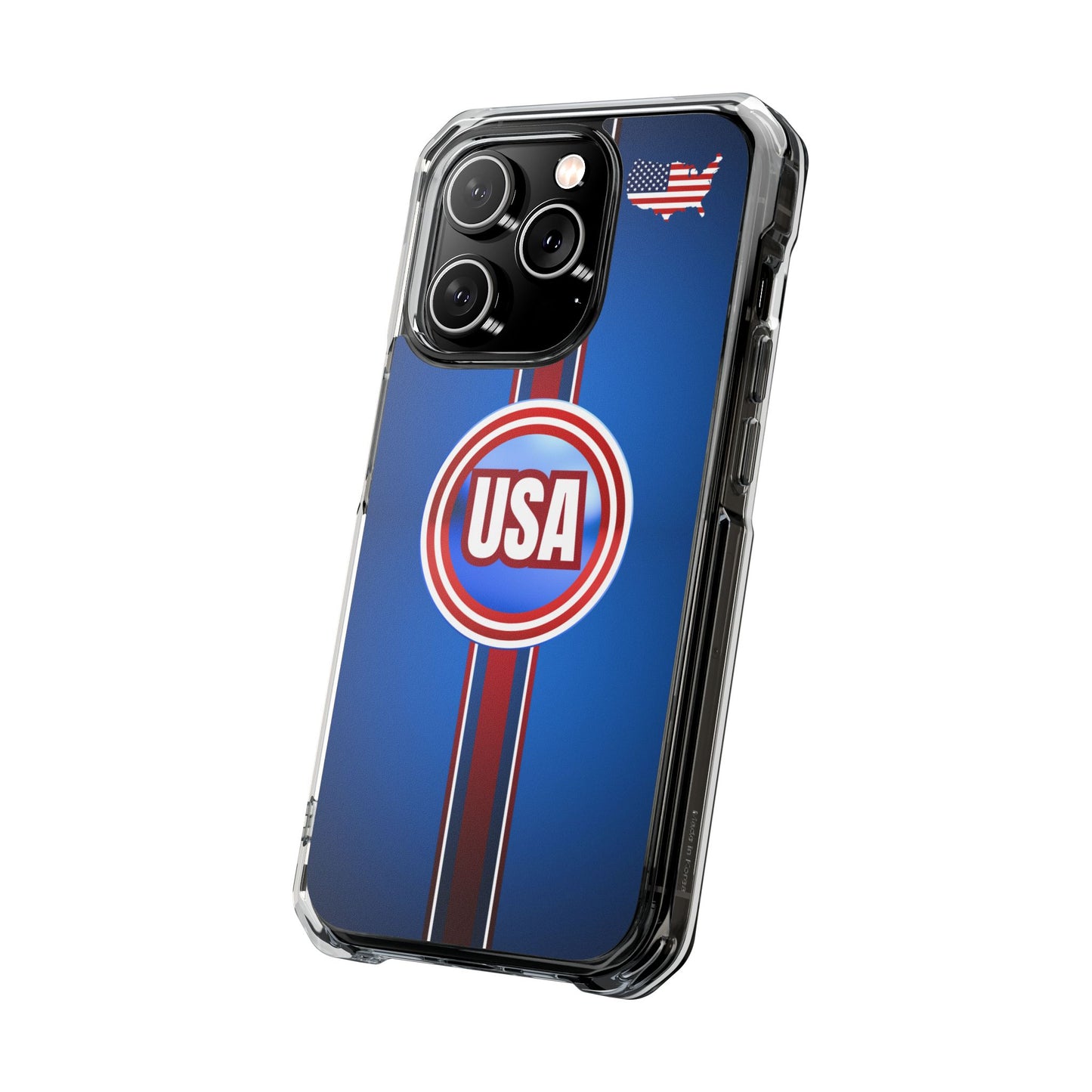 USA Magnetic Clear Impact Phone Case