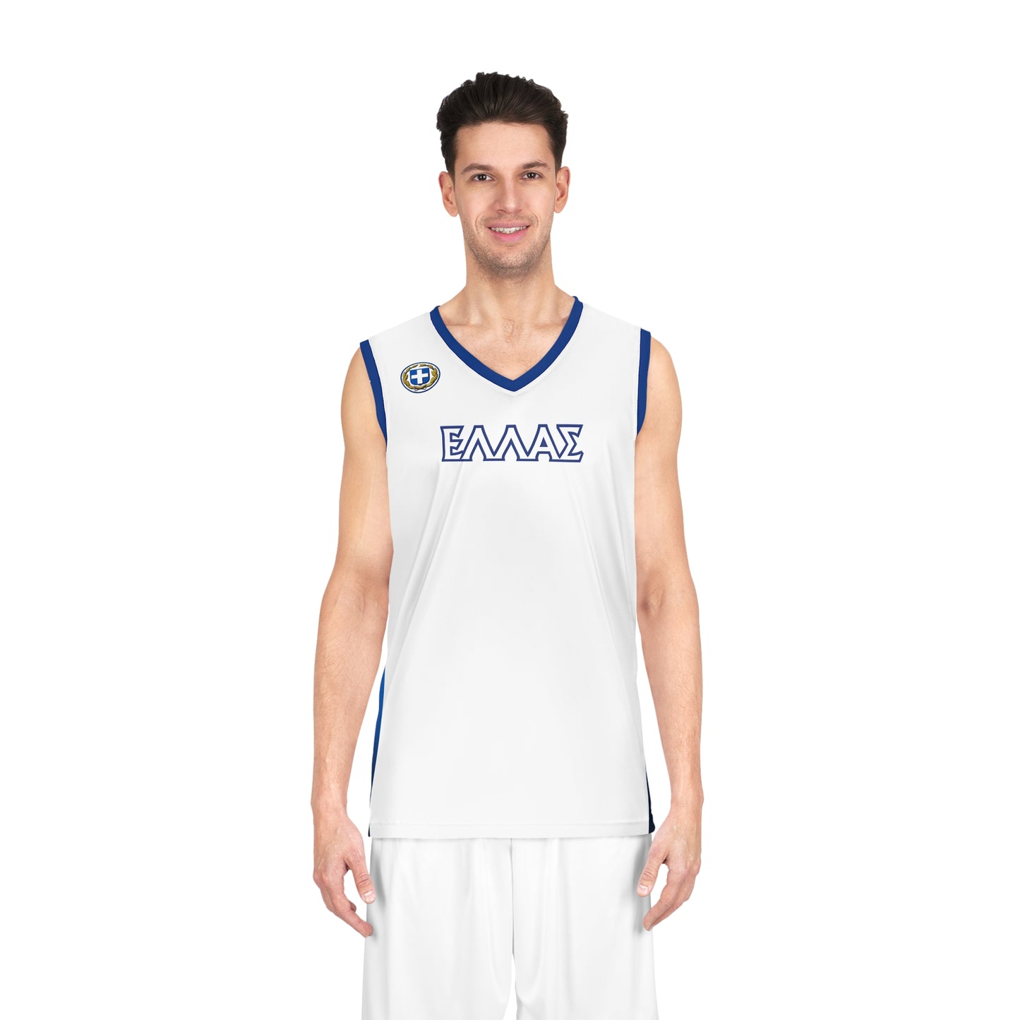 Basketball Jersey - Ellas Greece White and Blue