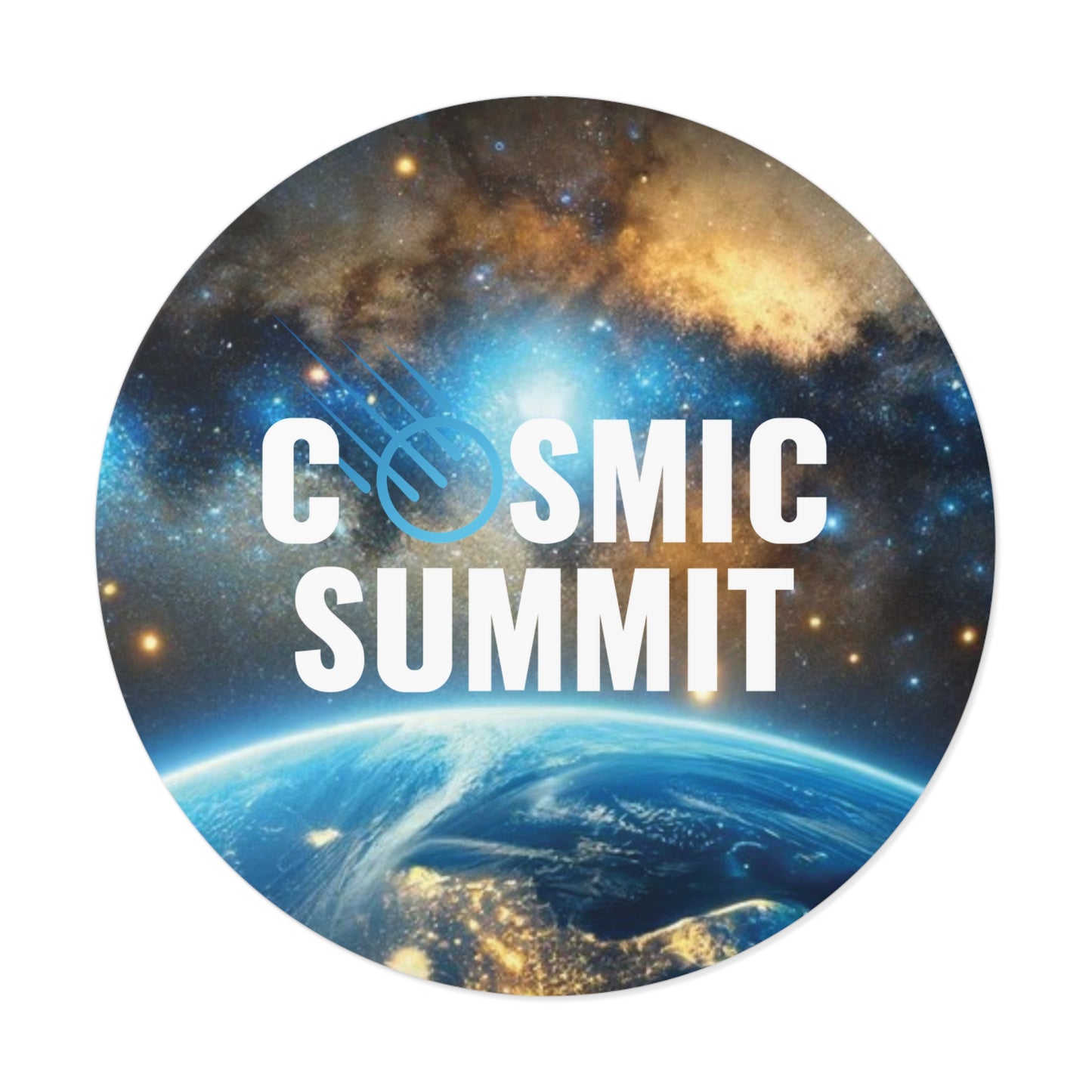 Cosmic Summit Round Vinyl Stickers