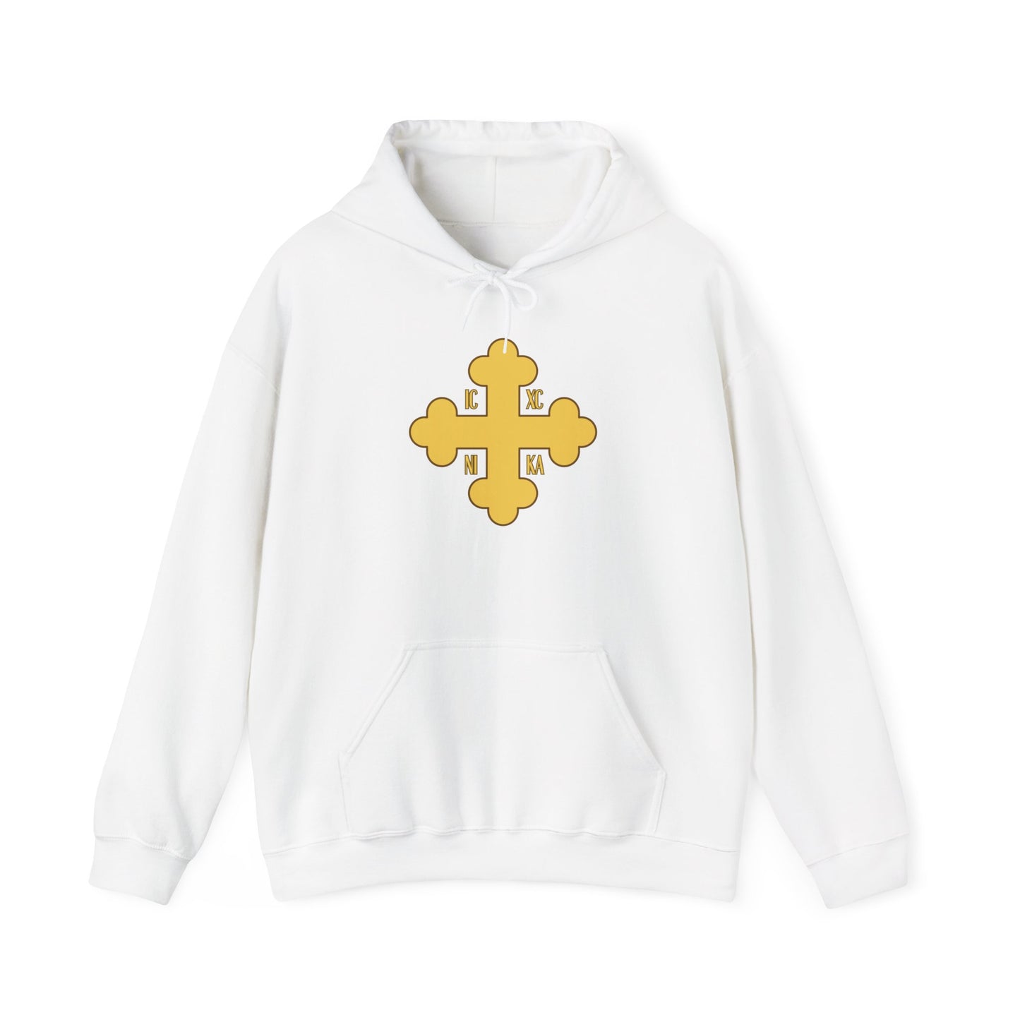 Greek Orthodox Cross Gold GOYA Unisex Heavy Blend™ Hooded Sweatshirt