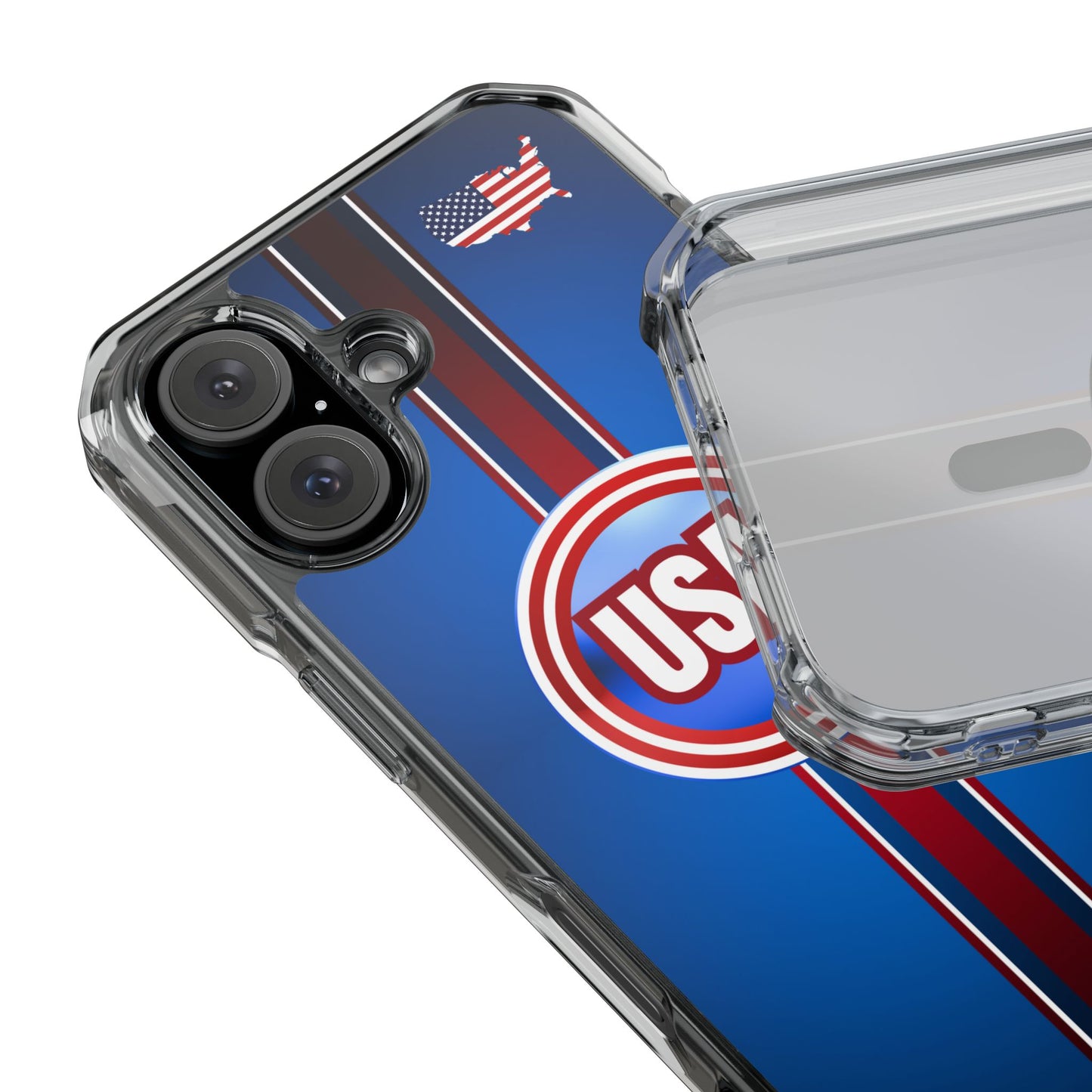 USA Magnetic Clear Impact Phone Case