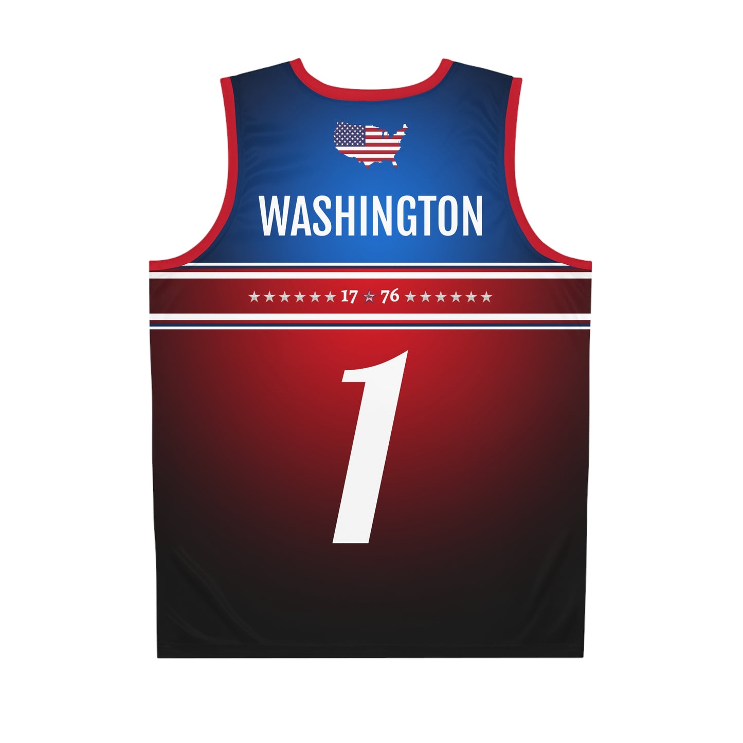 USA Red Blue Washington Basketball Jersey