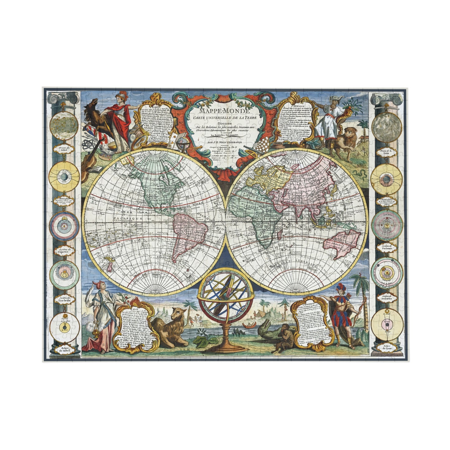 Atlas 1641 or 1791 Maps Jigsaw Puzzle (252, 500, 1000-Piece)