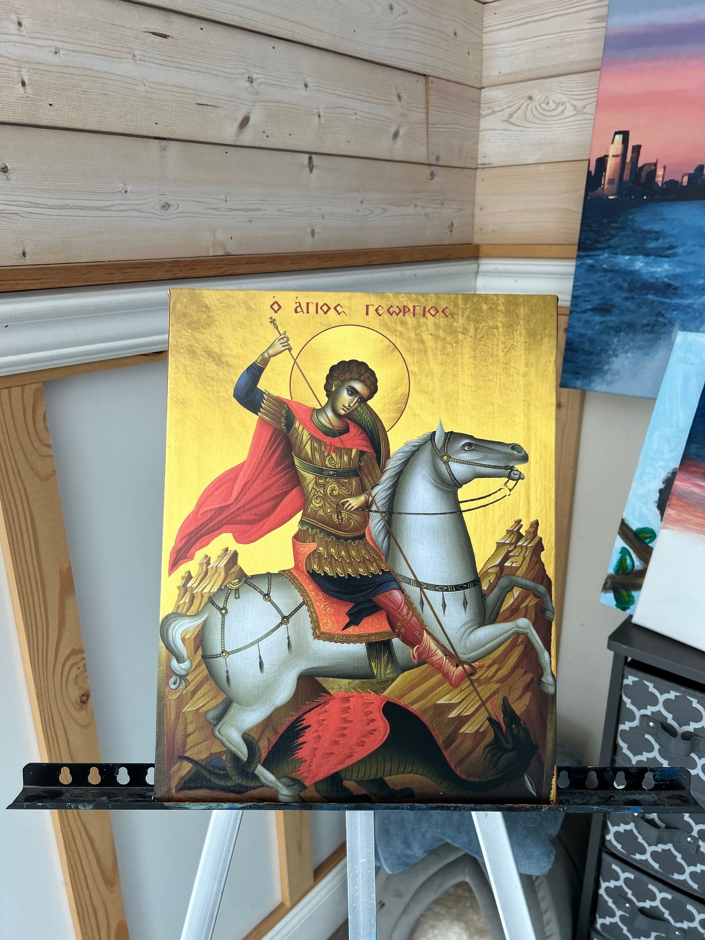 Saint George 12x16 Digital Icon Canvas