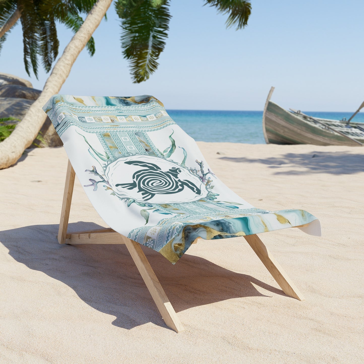 Aqua Turtle Beach Towel