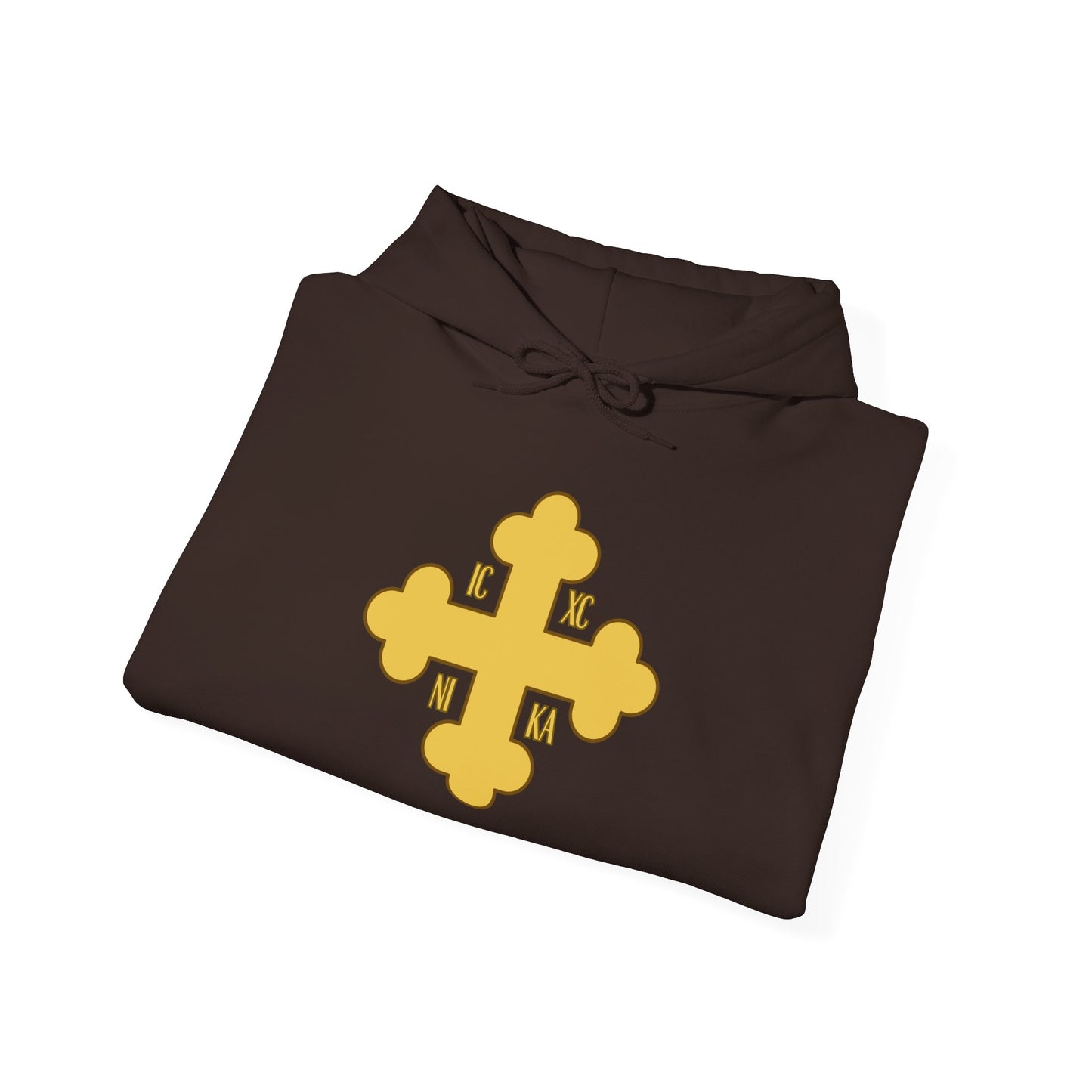 Greek Orthodox Cross Gold GOYA Unisex Heavy Blend™ Hooded Sweatshirt