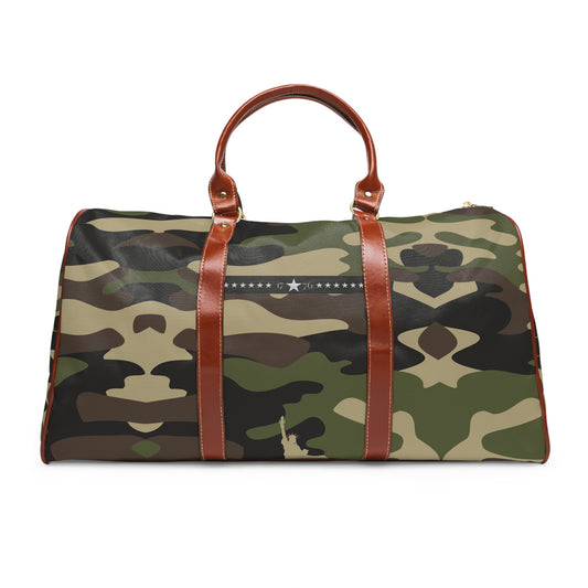 USA Camo Waterproof Travel Bag