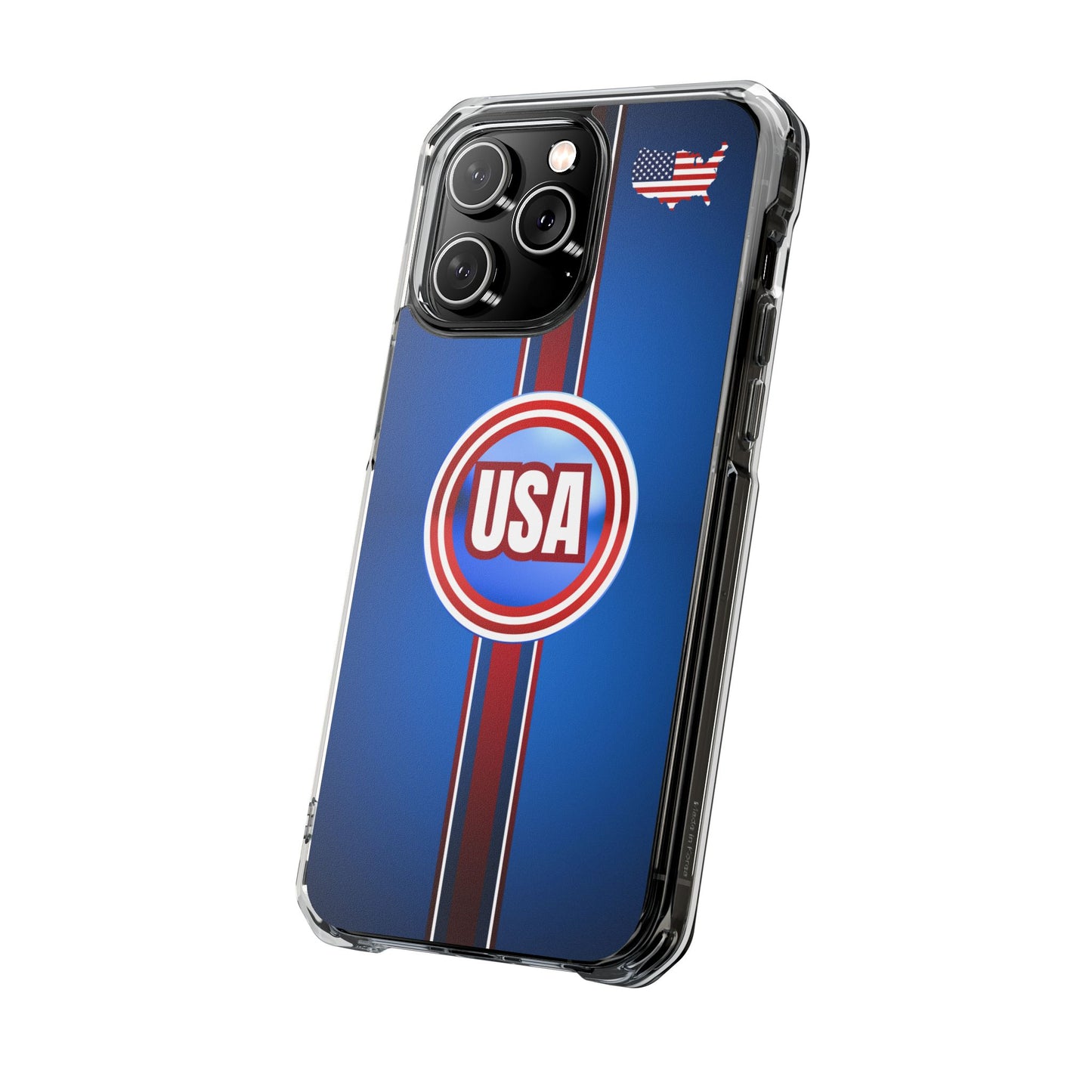 USA Magnetic Clear Impact Phone Case