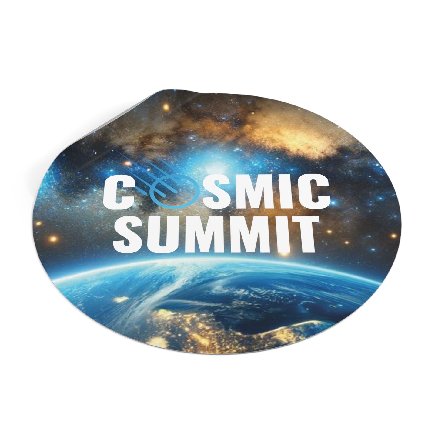 Cosmic Summit Round Vinyl Stickers