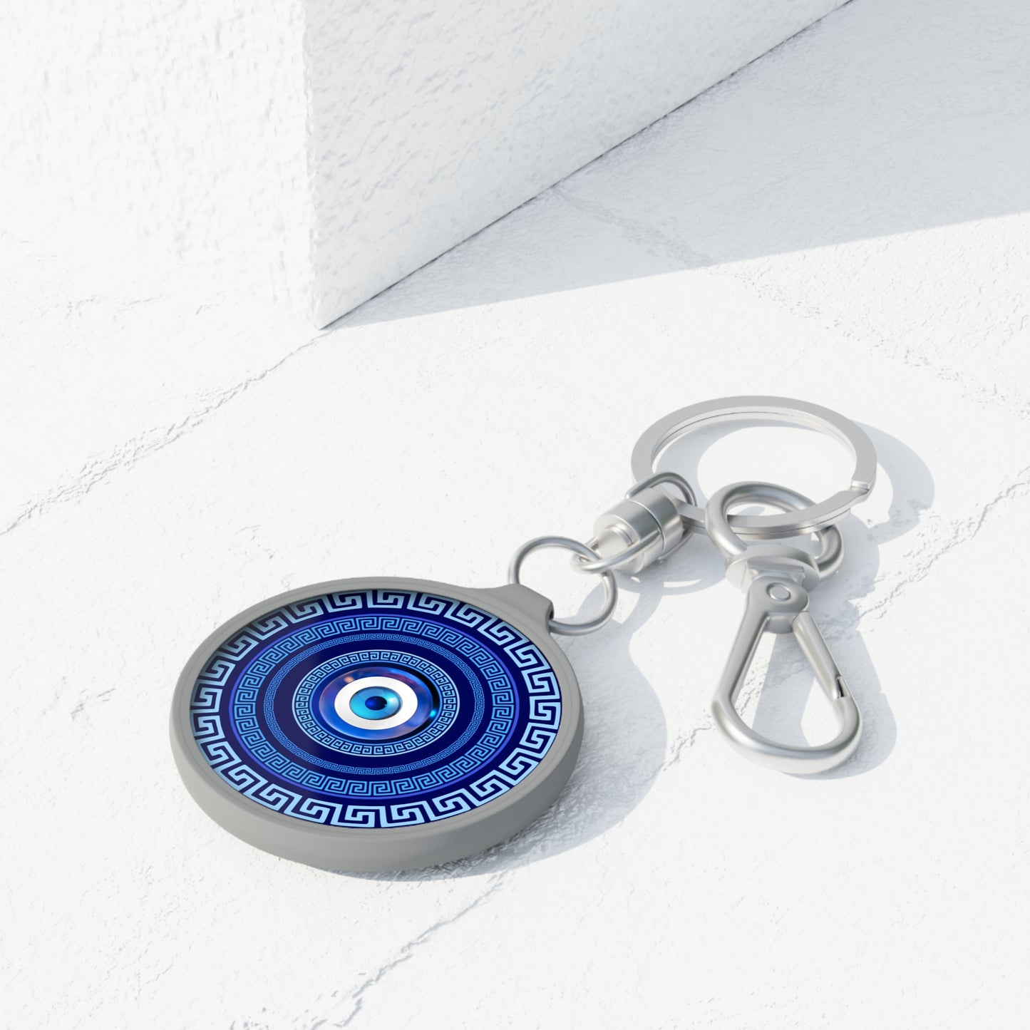 Evil Eye Dark Blues Keychain