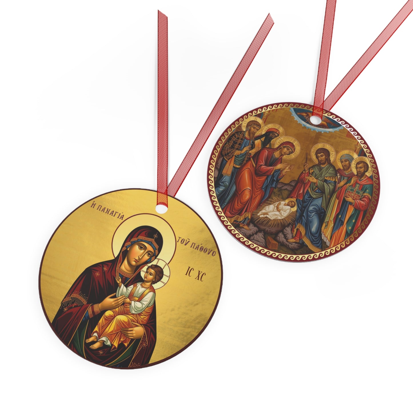 Byzantine Nativity and Theotokos Christmas Decoration GOYA
