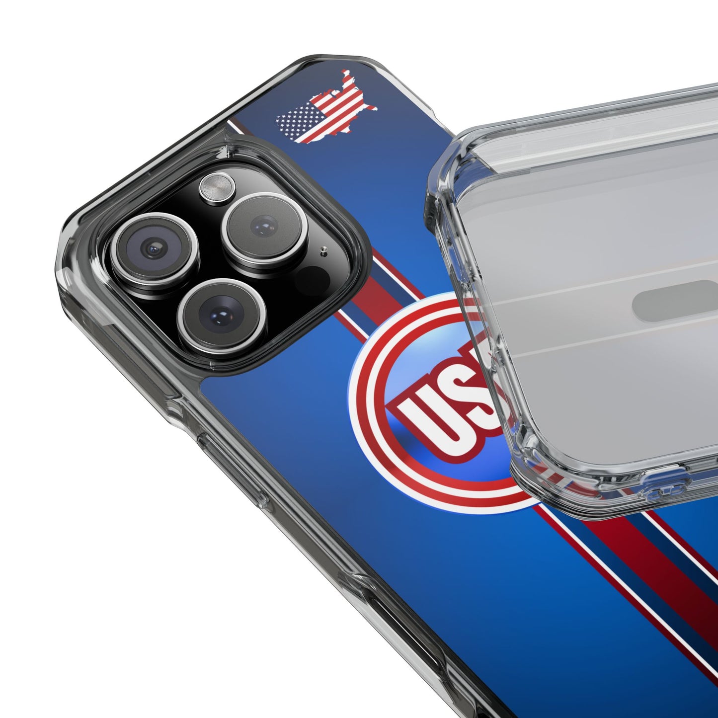 USA Magnetic Clear Impact Phone Case