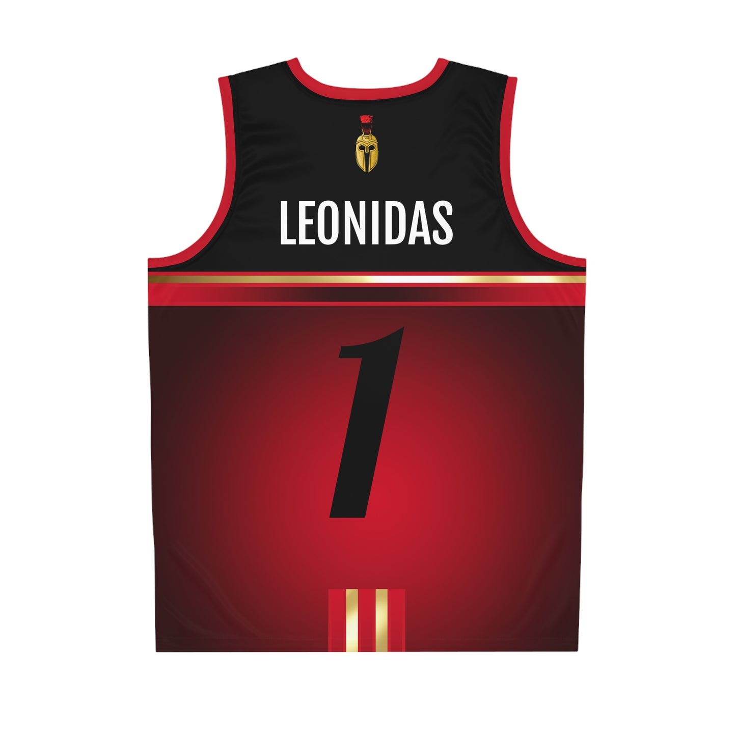 Gold Spartan Helmet Leonidas Basketball Jersey