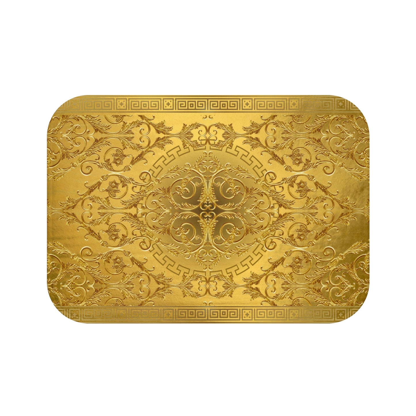 Gold Baroque Greek Key Bath Mat