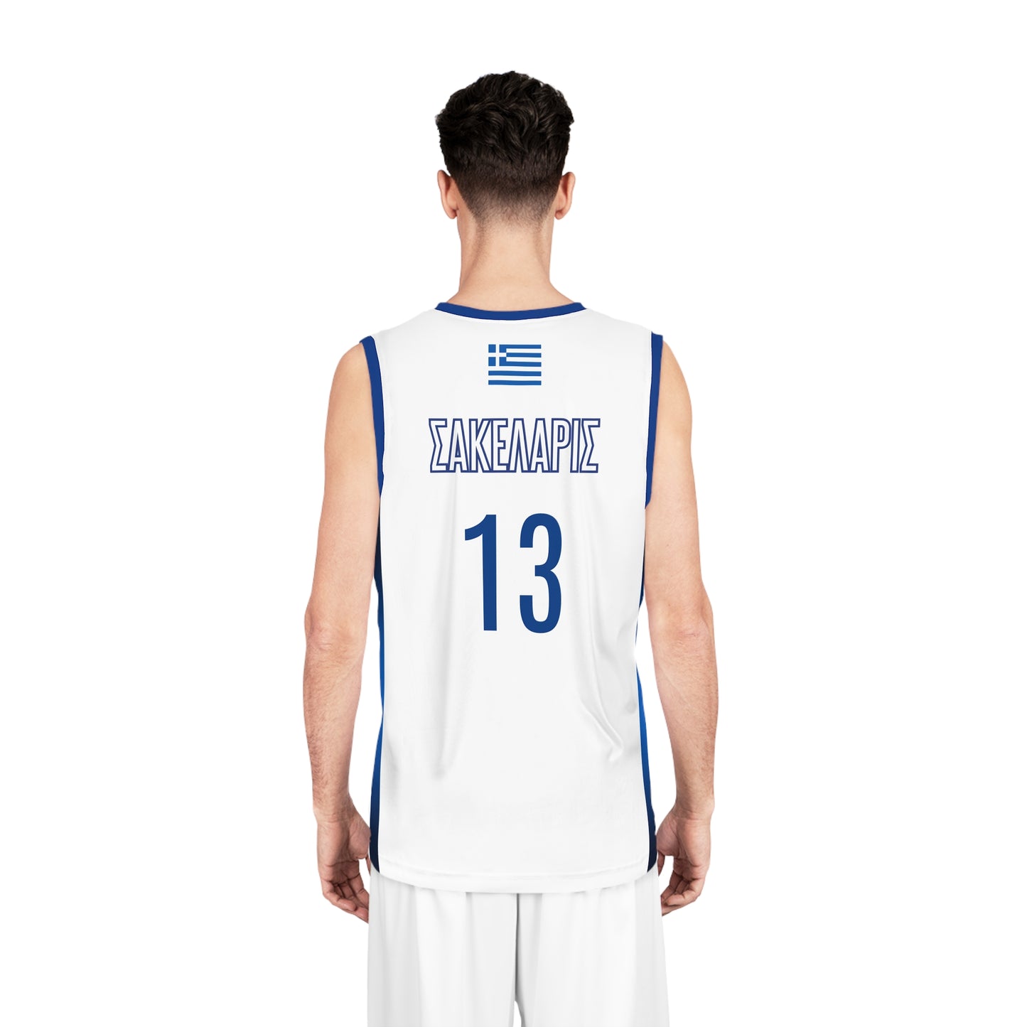 Basketball Jersey - Ellas Greece White and Blue