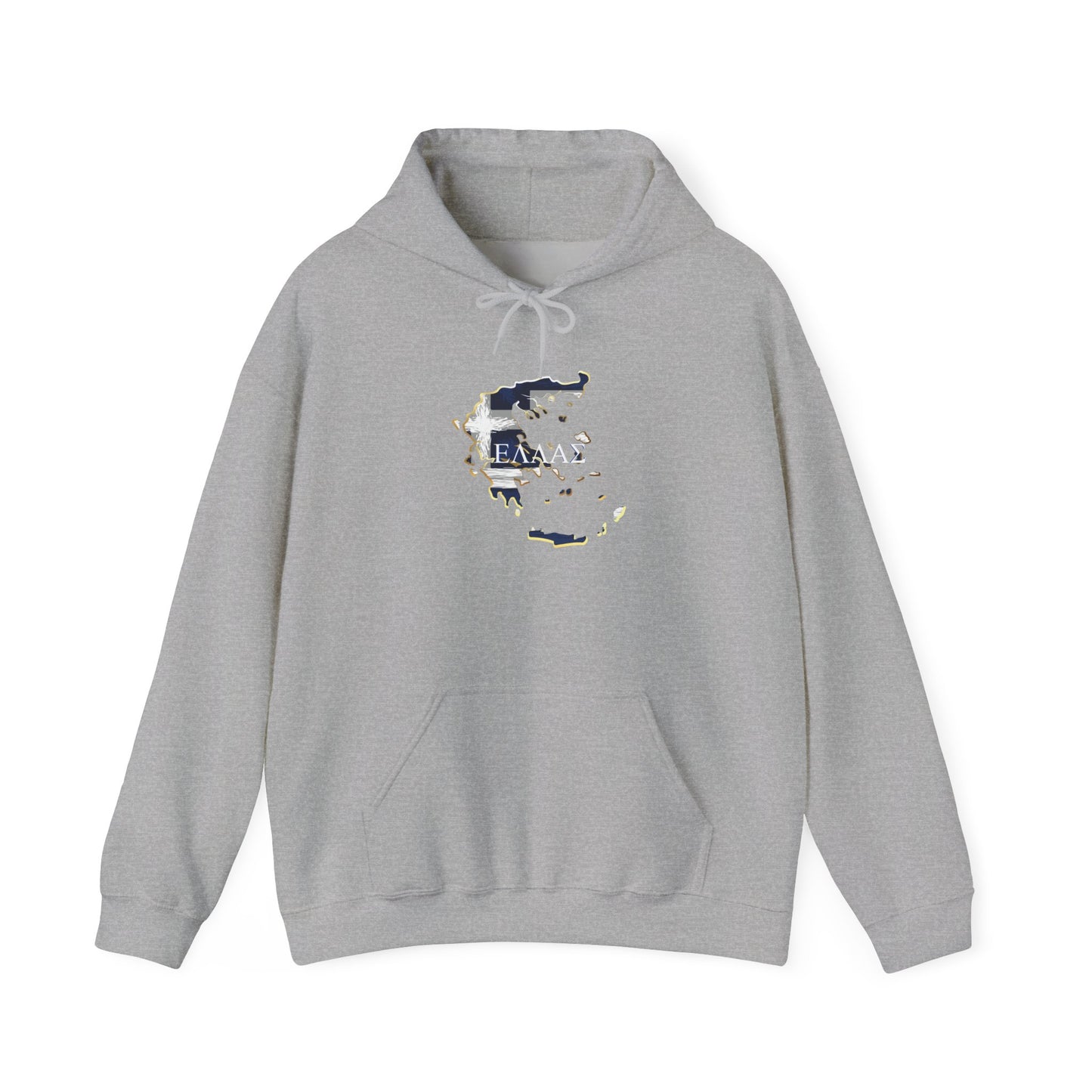 Greece Map Unisex Heavy Blend™ Hooded Sweatshirt