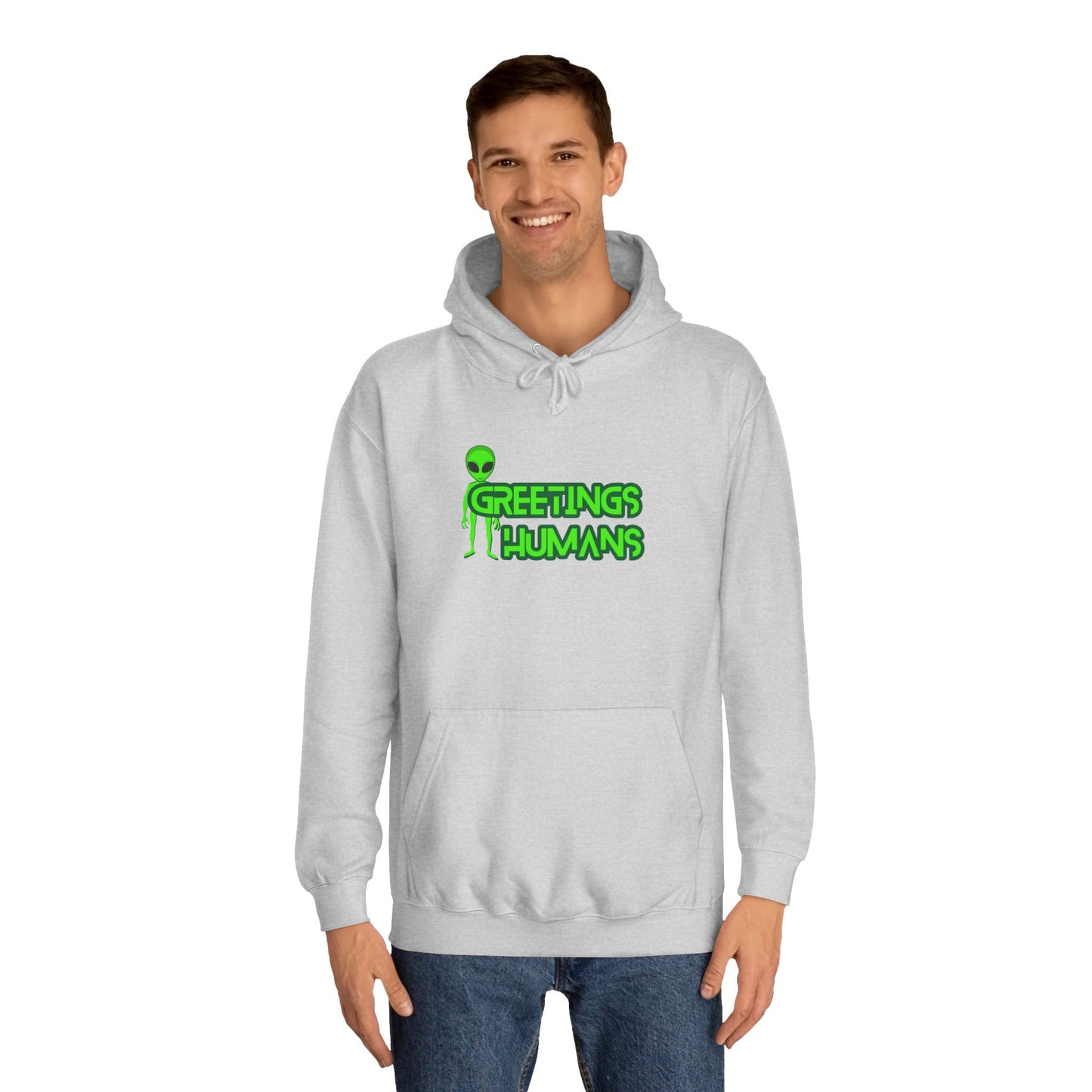 Greetings Humans Unisex College Hoodie