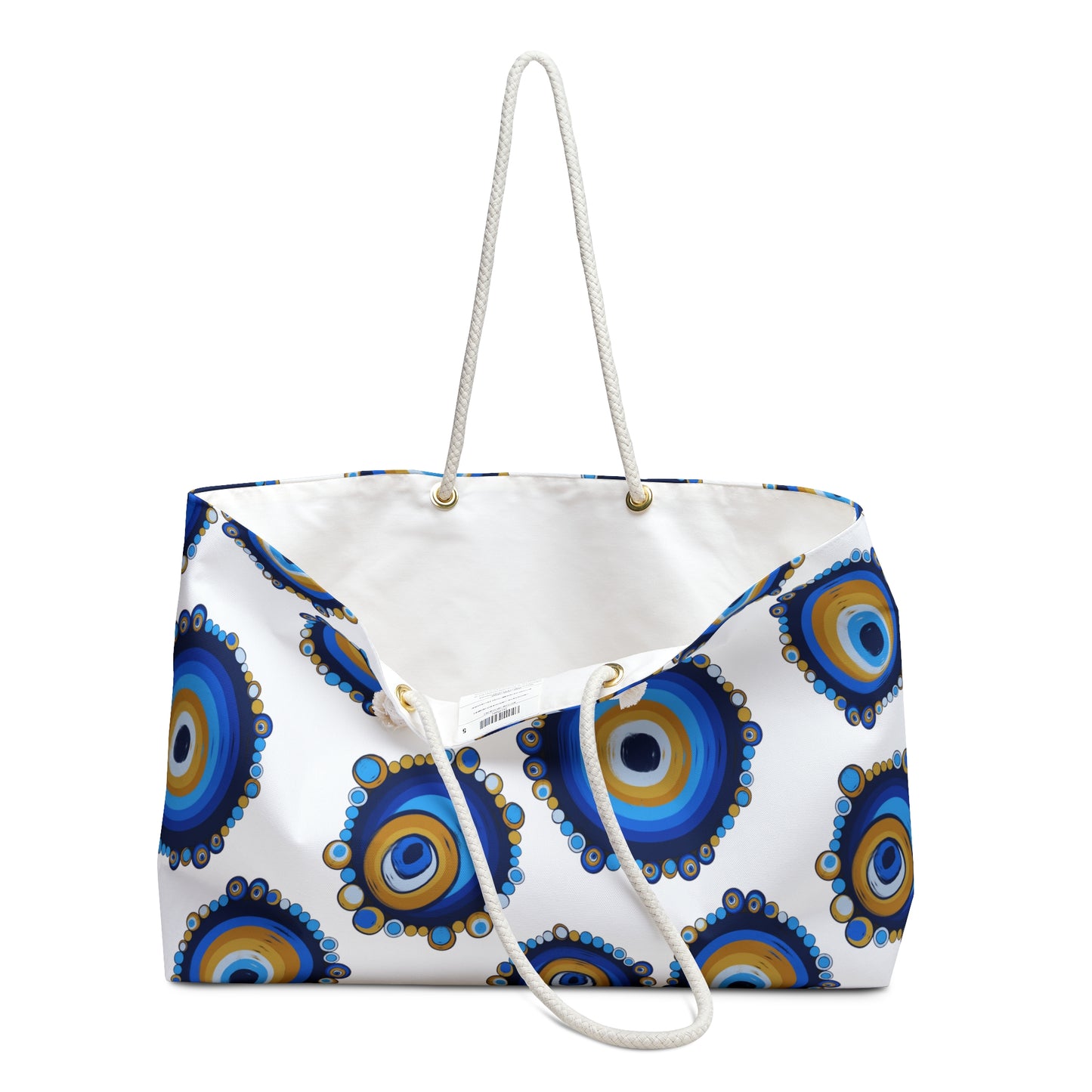 Mati Evil Eye White Weekender Bag