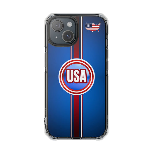 USA Magnetic Clear Impact Phone Case