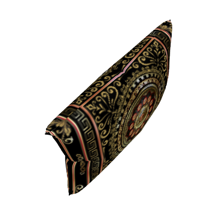 Black Gold Red Ornate Greek Keys Premium Pillow