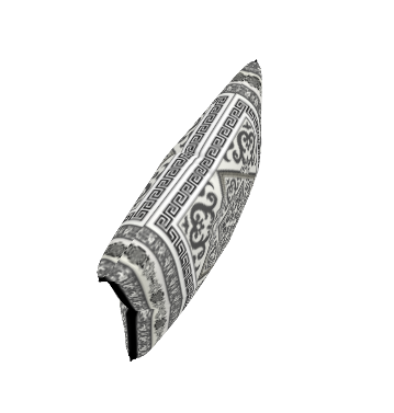 Gray Cream Filigree Ornate Greek Key Premium Pillow