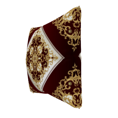 Baroque Gold Maroon Greek Key Premium Pillow