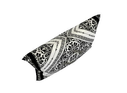 Black Cream Filigree Greek Key Premium Pillow