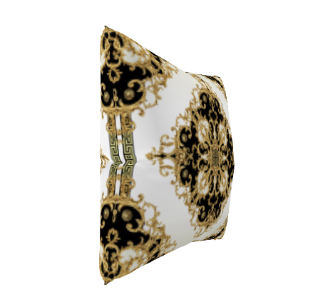 Black Cream Gold Baroque Premium Pillows