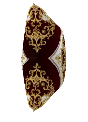 Baroque Gold Maroon Greek Key Premium Pillow